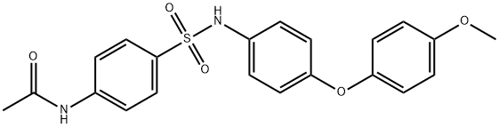 N-(4-{[4-(4-methoxyphenoxy)anilino]sulfonyl}phenyl)acetamide Struktur