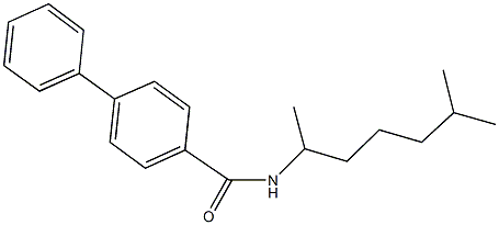 N-(1,5-dimethylhexyl)[1,1'-biphenyl]-4-carboxamide Struktur