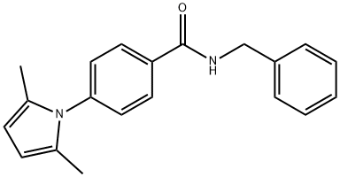 N-benzyl-4-(2,5-dimethyl-1H-pyrrol-1-yl)benzamide Struktur