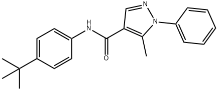 N-(4-tert-butylphenyl)-5-methyl-1-phenyl-1H-pyrazole-4-carboxamide Struktur