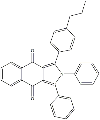 1,2-diphenyl-3-(4-propylphenyl)-2H-benzo[f]isoindole-4,9-dione Struktur