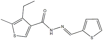 4-ethyl-5-methyl-N'-(2-thienylmethylene)-3-thiophenecarbohydrazide Struktur