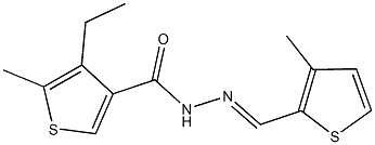 4-ethyl-5-methyl-N'-[(3-methyl-2-thienyl)methylene]-3-thiophenecarbohydrazide Struktur