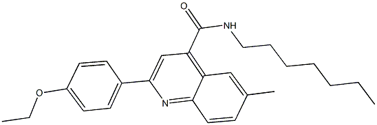 2-(4-ethoxyphenyl)-N-heptyl-6-methyl-4-quinolinecarboxamide Struktur