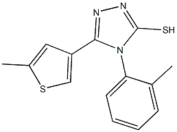 4-(2-methylphenyl)-5-(5-methyl-3-thienyl)-4H-1,2,4-triazol-3-yl hydrosulfide Struktur