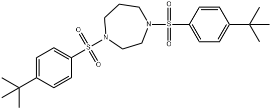 1,4-bis[(4-tert-butylphenyl)sulfonyl]-1,4-diazepane Struktur