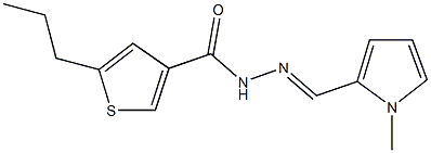 N'-[(1-methyl-1H-pyrrol-2-yl)methylene]-5-propyl-3-thiophenecarbohydrazide Struktur