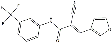 2-cyano-3-(3-furyl)-N-[3-(trifluoromethyl)phenyl]acrylamide Struktur