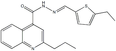 N'-[(5-ethyl-2-thienyl)methylene]-2-propyl-4-quinolinecarbohydrazide Struktur