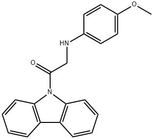 N-[2-(9H-carbazol-9-yl)-2-oxoethyl]-4-methoxyaniline Struktur