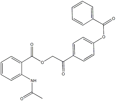 2-[4-(benzoyloxy)phenyl]-2-oxoethyl 2-(acetylamino)benzoate Struktur