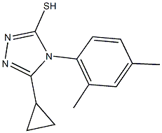 5-cyclopropyl-4-(2,4-dimethylphenyl)-4H-1,2,4-triazol-3-yl hydrosulfide Struktur