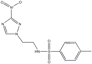 N-(2-{3-nitro-1H-1,2,4-triazol-1-yl}ethyl)-4-methylbenzenesulfonamide Struktur