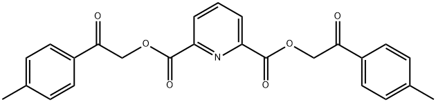 bis[2-(4-methylphenyl)-2-oxoethyl] 2,6-pyridinedicarboxylate Struktur