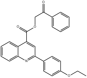 2-oxo-2-phenylethyl 2-(4-ethoxyphenyl)-4-quinolinecarboxylate Struktur