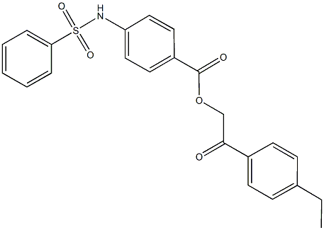 2-(4-ethylphenyl)-2-oxoethyl 4-[(phenylsulfonyl)amino]benzoate Struktur