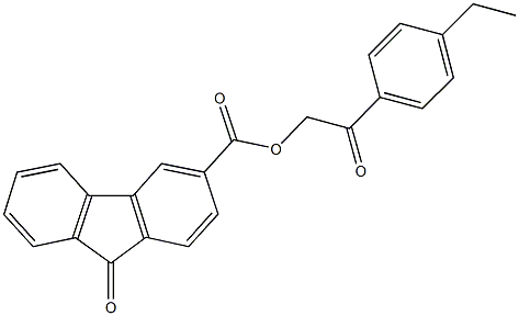 2-(4-ethylphenyl)-2-oxoethyl 9-oxo-9H-fluorene-3-carboxylate Struktur