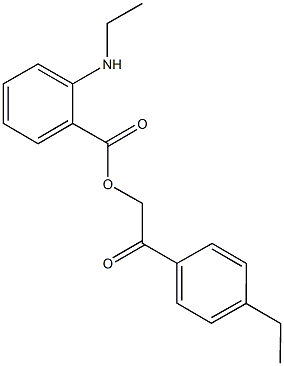 2-(4-ethylphenyl)-2-oxoethyl 2-(ethylamino)benzoate Struktur