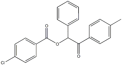 2-(4-methylphenyl)-2-oxo-1-phenylethyl 4-chlorobenzoate Struktur