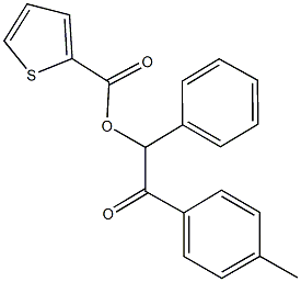 2-(4-methylphenyl)-2-oxo-1-phenylethyl 2-thiophenecarboxylate Struktur