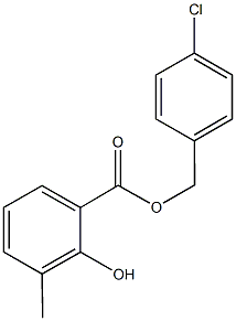 4-chlorobenzyl 2-hydroxy-3-methylbenzoate Struktur