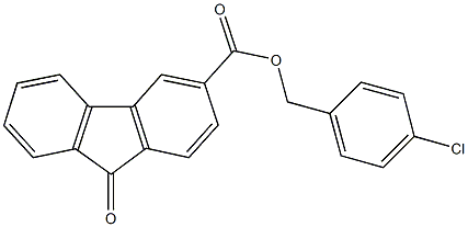 4-chlorobenzyl 9-oxo-9H-fluorene-3-carboxylate Struktur