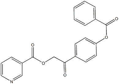 2-[4-(benzoyloxy)phenyl]-2-oxoethyl nicotinate Struktur