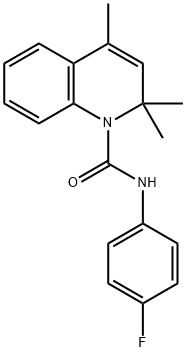 N-(4-fluorophenyl)-2,2,4-trimethyl-1(2H)-quinolinecarboxamide Struktur