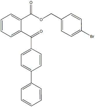 4-bromobenzyl 2-([1,1'-biphenyl]-4-ylcarbonyl)benzoate Struktur