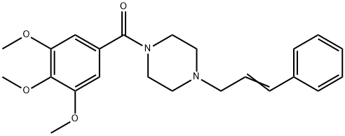 1-(3-phenylprop-2-enyl)-4-(3,4,5-trimethoxybenzoyl)piperazine Struktur