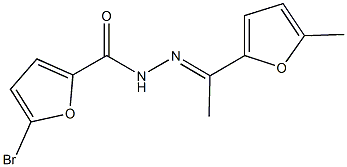 5-bromo-N'-[1-(5-methyl-2-furyl)ethylidene]-2-furohydrazide Struktur