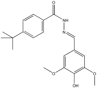 4-tert-butyl-N'-(4-hydroxy-3,5-dimethoxybenzylidene)benzohydrazide Struktur