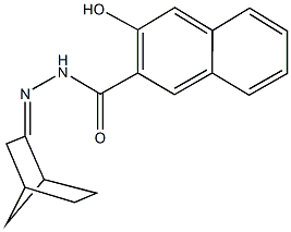 N'-bicyclo[2.2.1]hept-2-ylidene-3-hydroxy-2-naphthohydrazide Struktur