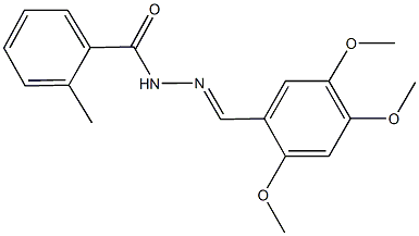 2-methyl-N'-(2,4,5-trimethoxybenzylidene)benzohydrazide Struktur