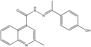 N'-[1-(4-hydroxyphenyl)ethylidene]-2-methyl-4-quinolinecarbohydrazide Struktur