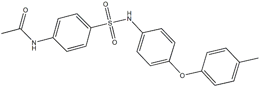 N-(4-{[4-(4-methylphenoxy)anilino]sulfonyl}phenyl)acetamide Struktur