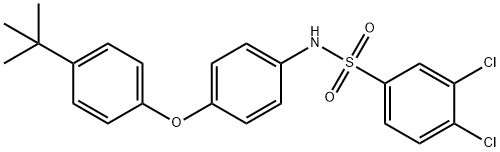 N-[4-(4-tert-butylphenoxy)phenyl]-3,4-dichlorobenzenesulfonamide Struktur