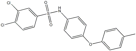 3,4-dichloro-N-[4-(4-methylphenoxy)phenyl]benzenesulfonamide Struktur