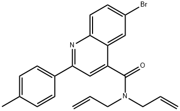 N,N-diallyl-6-bromo-2-(4-methylphenyl)-4-quinolinecarboxamide Struktur