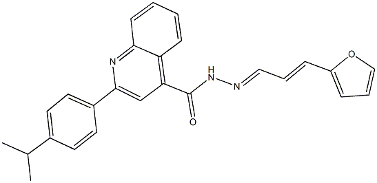 N'-[3-(2-furyl)-2-propenylidene]-2-(4-isopropylphenyl)-4-quinolinecarbohydrazide Struktur