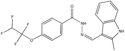 N'-[(2-methyl-1H-indol-3-yl)methylene]-4-(1,1,2,2-tetrafluoroethoxy)benzohydrazide Struktur