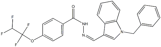 N'-[(1-benzyl-1H-indol-3-yl)methylene]-4-(1,1,2,2-tetrafluoroethoxy)benzohydrazide Struktur