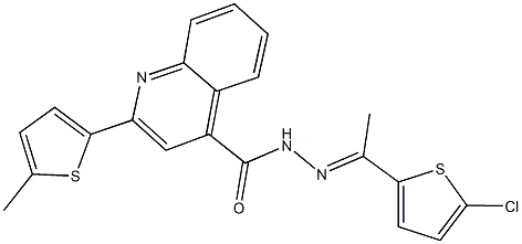 N'-[1-(5-chloro-2-thienyl)ethylidene]-2-(5-methyl-2-thienyl)-4-quinolinecarbohydrazide Struktur