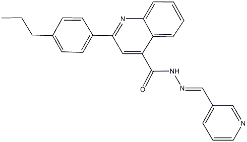 2-(4-propylphenyl)-N'-(3-pyridinylmethylene)-4-quinolinecarbohydrazide Struktur