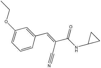 2-cyano-N-cyclopropyl-3-(3-ethoxyphenyl)acrylamide Struktur