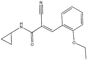 2-cyano-N-cyclopropyl-3-(2-ethoxyphenyl)acrylamide Struktur