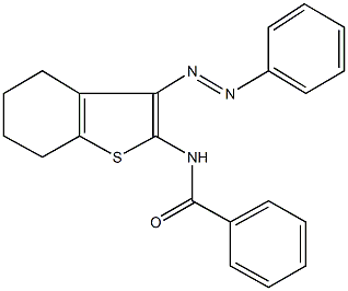 N-[3-(2-phenyldiazenyl)-4,5,6,7-tetrahydro-1-benzothien-2-yl]benzamide Struktur