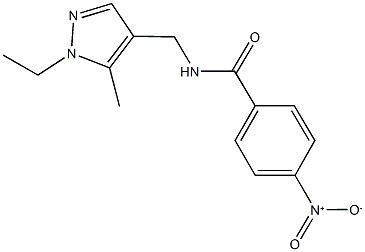 N-[(1-ethyl-5-methyl-1H-pyrazol-4-yl)methyl]-4-nitrobenzamide Struktur