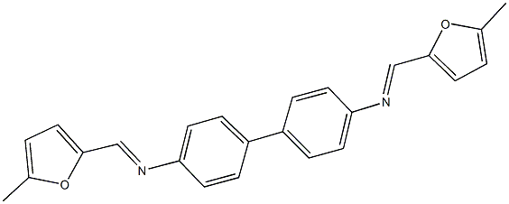 N-[(5-methyl-2-furyl)methylene]-N-(4'-{[(5-methyl-2-furyl)methylene]amino}[1,1'-biphenyl]-4-yl)amine Struktur