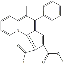 dimethyl 5-methyl-4-phenylcyclopenta[c]quinolizine-1,2-dicarboxylate Struktur